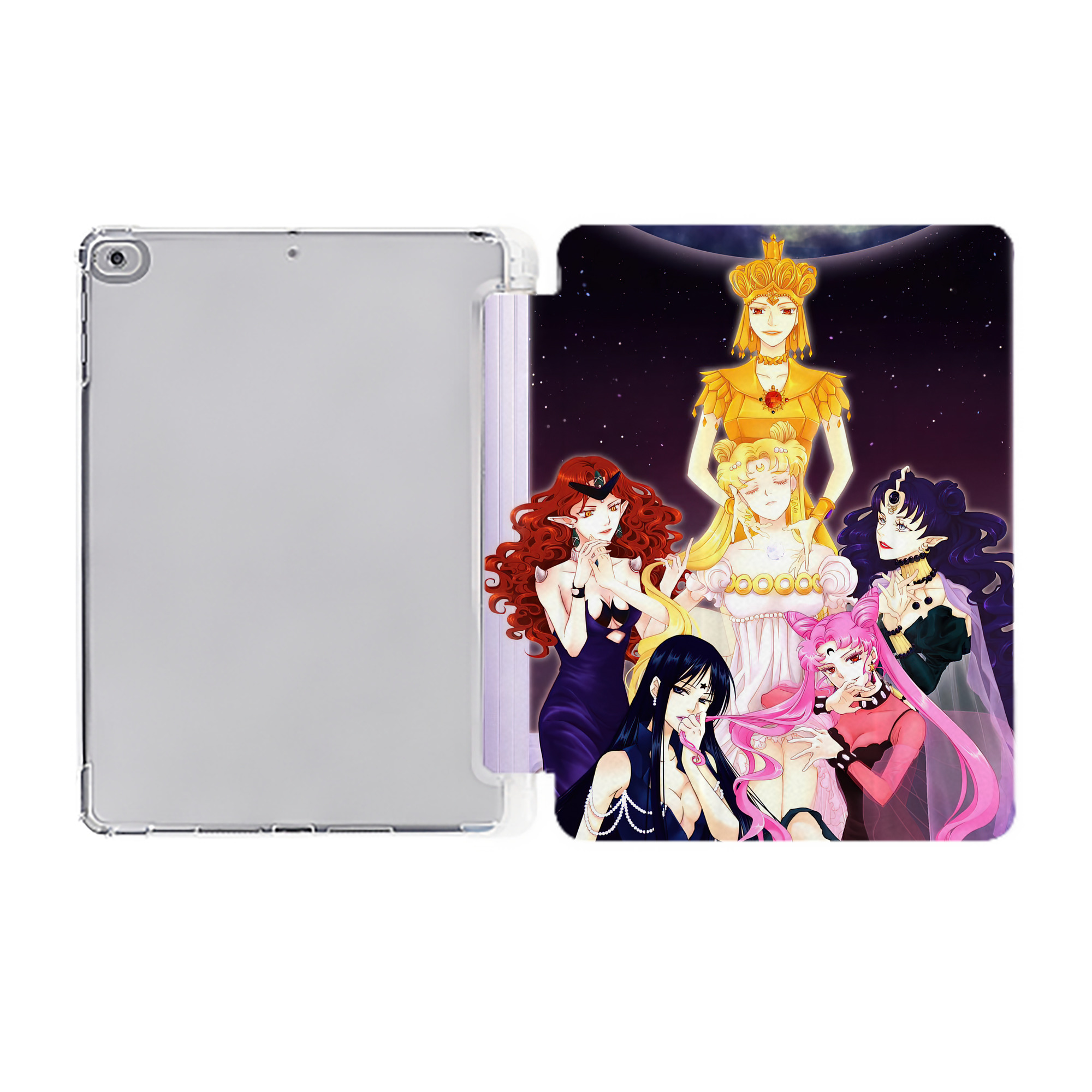 （画像用） 美少女戦士セーラームーン Sailor Moon IPad ケース ペン収納付き 三つ折りスタンド PUレザー×シリコン 対応機種9.5/10.5/10.9インチ
